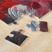 私はあなたを愛する2つの抽象芸術絵を描ハートのバレンタイン ジグソーパズル (側面)