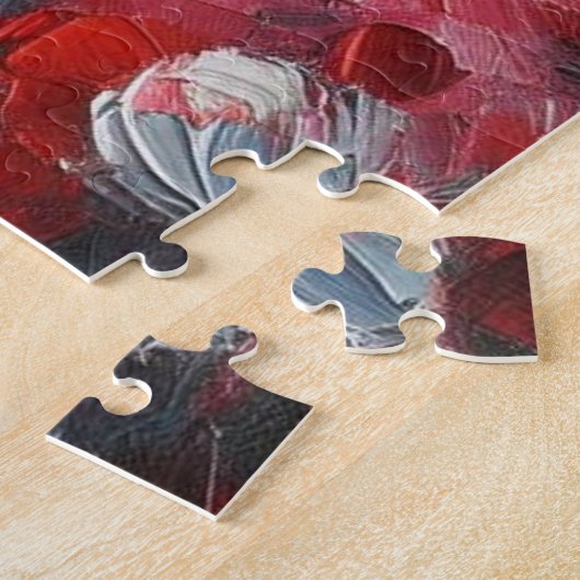 私はあなたを愛する2つの抽象芸術絵を描ハートのバレンタイン ジグソーパズル (側面)