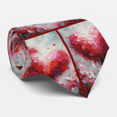 私はあなたを愛する2つの抽象芸術絵を描ハートのバレンタイン ネクタイ (ロール)