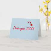 私はあなたを愛する3000バレンタインデー カード (黄色い花)