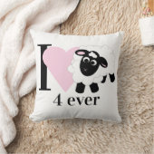 私はあなたを愛する4つのかわいい漫画の羊 クッション (ブランケット)