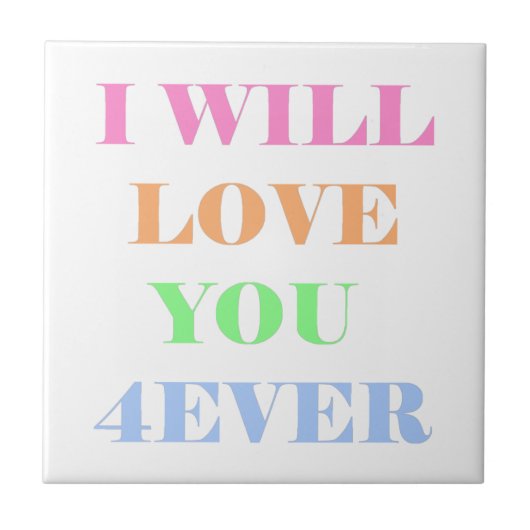私はあなたを愛する4年の陶磁器タイル タイル (正面)