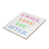 私はあなたを愛する4年の陶磁器タイル タイル (側面)