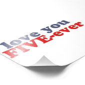 私はあなたを愛する5回限り（日付はモアールダン4evr） フォトプリント            (角)