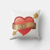 私はあなたを愛する7ハート枕 クッション (裏面)