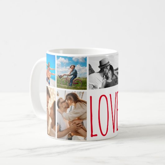 私はあなたを愛する9フォトコラージュ私は私のガールフレンドを愛している コーヒーマグカップ (正面左)