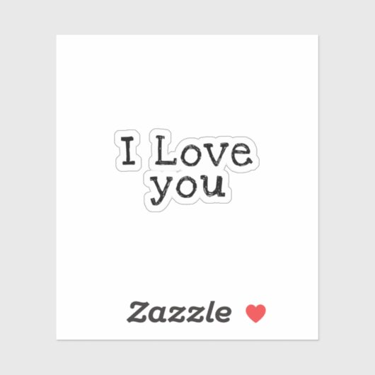 私はあなたを愛する"かわいい愛のことわざシール シール (シート)