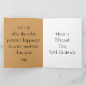 私はあなたを愛するHakuna Matata黄金の願い最高の事 カード (内部)