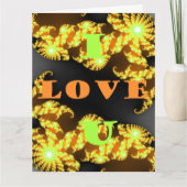 私はあなたを愛するHakuna Matata黄金の願い最高の事 カード (正面)