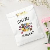 私はあなたを愛するLicorice Allsortsバレンタインデーお菓子 フェイバーバッグ (封をした状態)