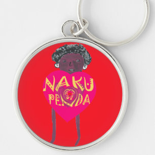 私はあなたを愛するNakupenda Kenya Swhili Art キーホルダー