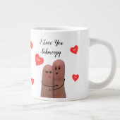 私はあなたを愛するSchmoopyバレンタインデンのジャンボマグカップ ジャンボコーヒーマグカップ (右)