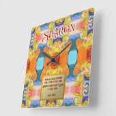 私はあなたを愛すユニークる抽象芸術アールデコ大理石 スクエア壁時計 (傾斜)