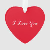 私はあなたを愛カスタムするヴァレンティーンズデイハートオーナメント オーナメント (裏面)