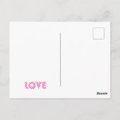 私はあなたを愛スタイリッシュするトレンディーシックガーリーフォントスクリプト ポストカード (裏面)