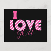 私はあなたを愛スタイリッシュするトレンディーシックガーリーフォントスクリプト ポストカード (正面)