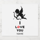 私はあなたを愛パーソナライズされたするビールボトルラベル ビールラベル (シングルラベル)