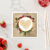 私はあなたを愛ファンシーし華美て花模様 スタンダードカクテルナプキン (インサイチュ)