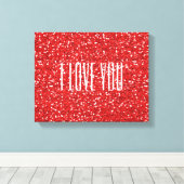 私はあなたを愛フェイクするグリッターまたはあなた自身の文字 キャンバスプリント (インサイチュ (ウッドフロア))
