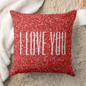 私はあなたを愛フェイクするグリッターまたはあなた自身の文字 クッション (ブランケット)