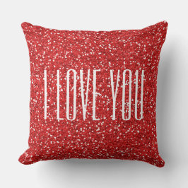 私はあなたを愛フェイクするグリッターまたはあなた自身の文字 クッション