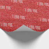 私はあなたを愛フェイクするグリッターまたはあなた自身の文字 ラッピングペーパー (角)