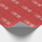 私はあなたを愛フェイクするグリッターまたはあなた自身の文字 ラッピングペーパー (角)