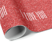 私はあなたを愛フェイクするグリッターまたはあなた自身の文字 ラッピングペーパー (ロールコーナー)