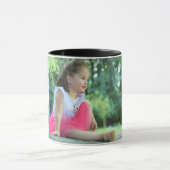 私はあなたを愛ママ写真&文字カスタムブラックコーヒーMu マグカップ (中央)