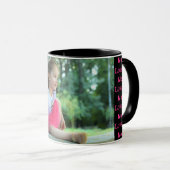 私はあなたを愛ママ写真&文字カスタムブラックコーヒーMu マグカップ (正面右)