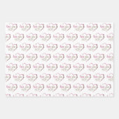 私はあなたを愛ママ引用文ピンクグリッターハート ラッピングペーパーシート (正面2)