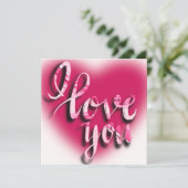 私はあなたを愛モダンしているピンクハート シーズンカード (スタンド正面)