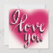 私はあなたを愛モダンしているピンクハート シーズンカード (正面)