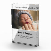 私はあなたを愛素晴らし – おばあちゃんベビー写真誕生詳細 フォトブロック (右)