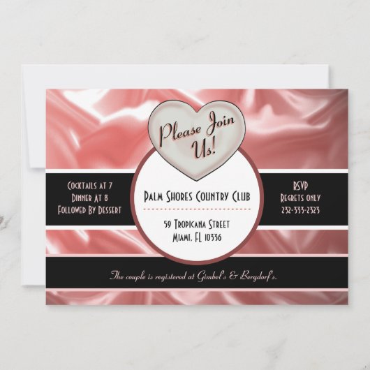 私はあなたを愛結婚する婚約シャワー招待状 招待状 (裏面)