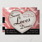 私はあなたを愛結婚する婚約シャワー招待状 招待状 (正面/裏面)