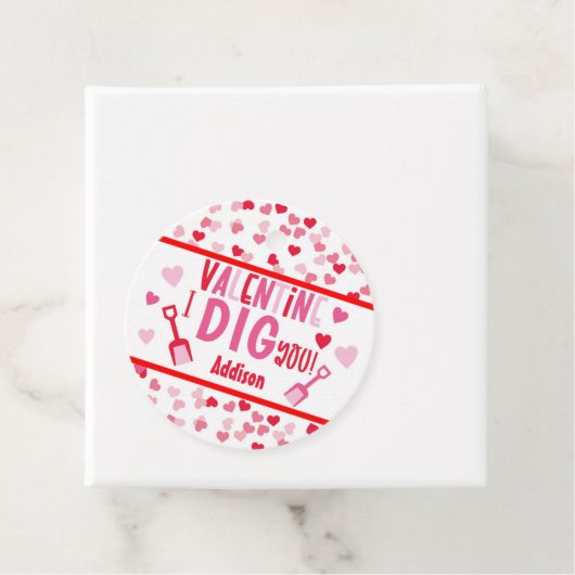 私はあなたを掘るショベルンバレンタインスクールメッセージカード フェイバータグ (インサイチュ)