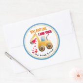 私はあなたを掘るディガー教室バレンタインデー ラウンドシール (封筒)