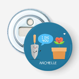 私はあなたを掘るハッピーバレンタインデーパーソナライズされた名 栓抜き