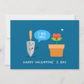 私はあなたを掘るハッピーバレンタインデー可愛い愛 シーズンカード (正面)