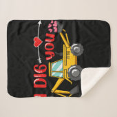 私はあなたを掘るバックホバレンタイン シェルパブランケット (正面(横))