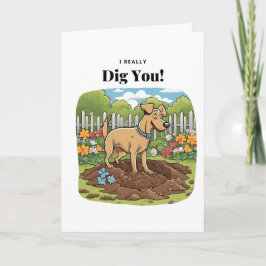 "私はあなたを掘る！" – このバレンタインデーのカード シーズンカード
