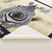 私はあなたを探しているゼブラの写真と文字 シェルパブランケット (3/4)