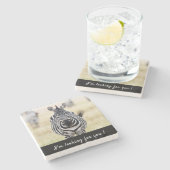 私はあなたを探しているゼブラの写真と文字 ストーンコースター (横)