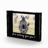 私はあなたを探しているゼブラの写真と文字 フォトブロック (右)