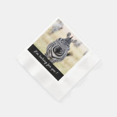 私はあなたを探しているゼブラの写真と文字 縁ありカクテルナプキン (角)