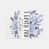 私はあなたを最も深く愛した フリースブランケット (正面(横))