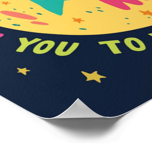 私はあなたを月とバックのロケット船に愛している ポスター (角)