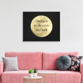 私はあなたを月とバックアートキャンバスに愛している キャンバスプリント (インサイチュ (リビング))