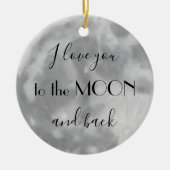 私はあなたを月とバックオーナメントに愛する セラミックオーナメント (正面)